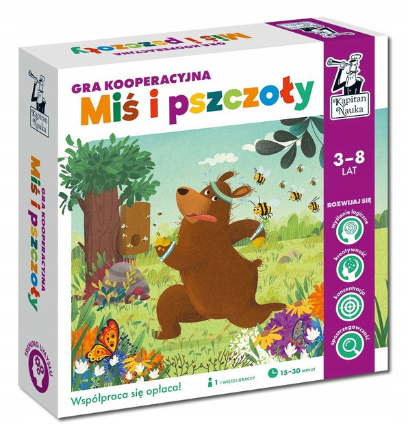 Gra planszowa Miś i pszczoły Kapitan Nauka