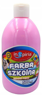 Farba Plakatowa Szkolna 500ml RÓŻOWA Inspiria 8137