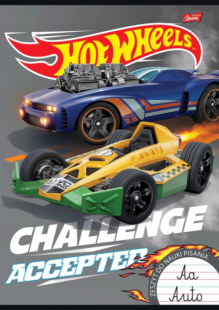 Zeszyt A4 w trzy linię (kolorowa) 32 kartki UNIPAP Hot Wheels