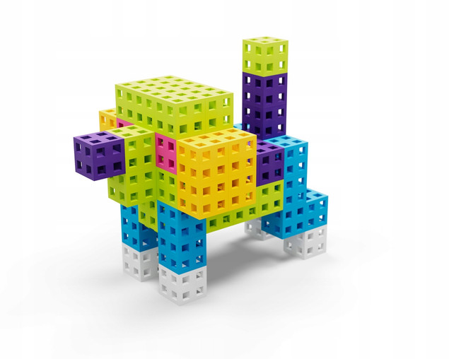 Klocki Konstrukcyjne Meli Cube Pink 50 el. dla Dziewczynki