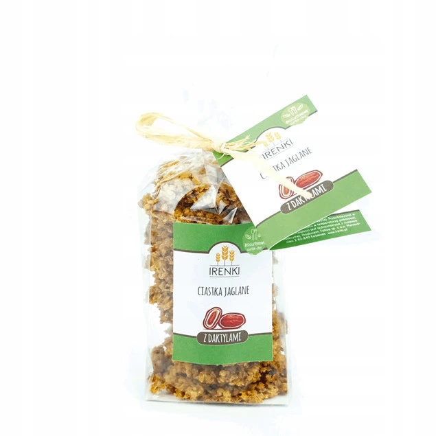 BEZGLUTENOWE Ciastka jaglane z Daktylami bez mąki 175 g Irenki