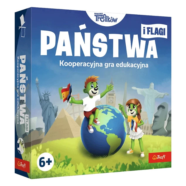 Rodzina Treflików Gra Państwa i Flagi Detale