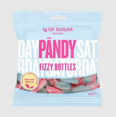 Żelki Pandy Candy Fizzy Bottles błonnikowe żelki bez cukru 50 g