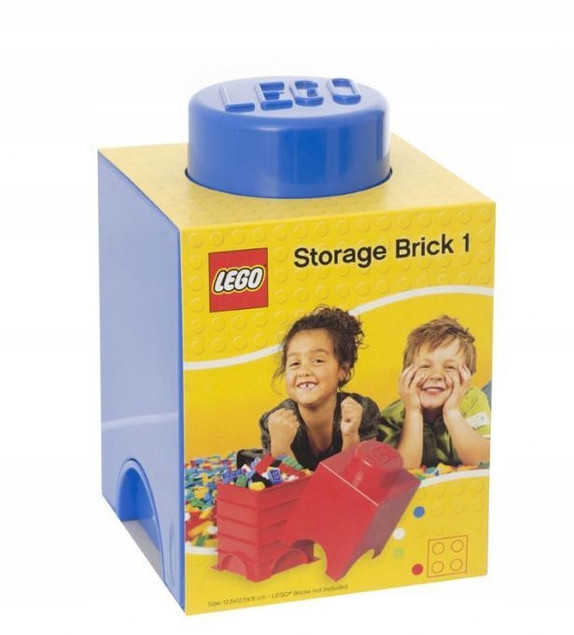 Pojemnik LEGO Storage Brick 1 Klocek Niebieski