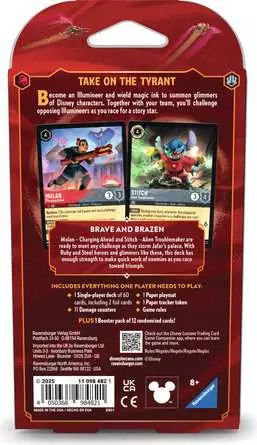Disney Lorcana: Reign of Jafar (Set 8) Ruby & Steel Starter Deck