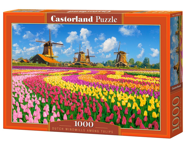 Puzzle Castorland 1000 el. Dutch Windmills Among Tulip (Holenderskie Wiatraki i Tulipany)