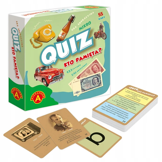 Karty z pytaniami Mikro Quiz Kto pamięta?