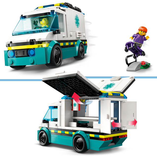 LEGO City 60451 Ambulans Ratunkowy z Minifigurkami
