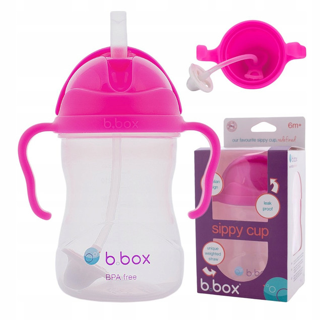 b.box Bidon ze słomką Gelato Pomegrante 6 m+ 240 ml