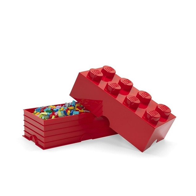 LEGO Pojemnik Duży Klocek Ósemka Czerwony – Organizer