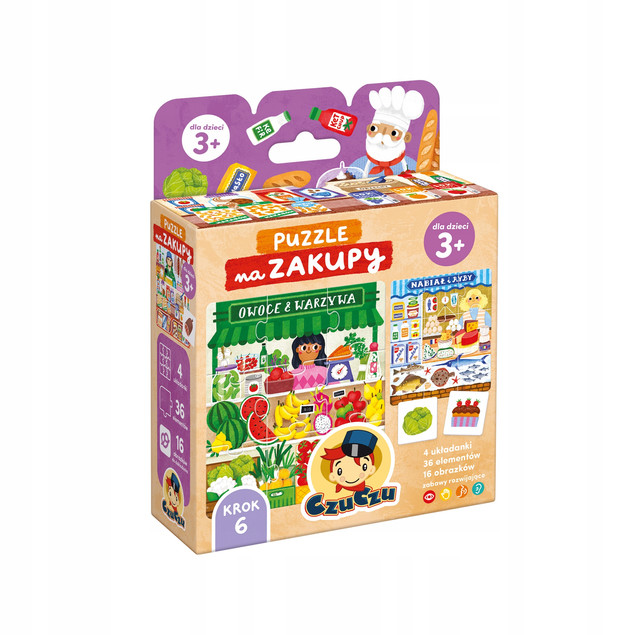 CzuCzu Puzzle 36 el. "Na Zakupy" z Grą Edukacyjną