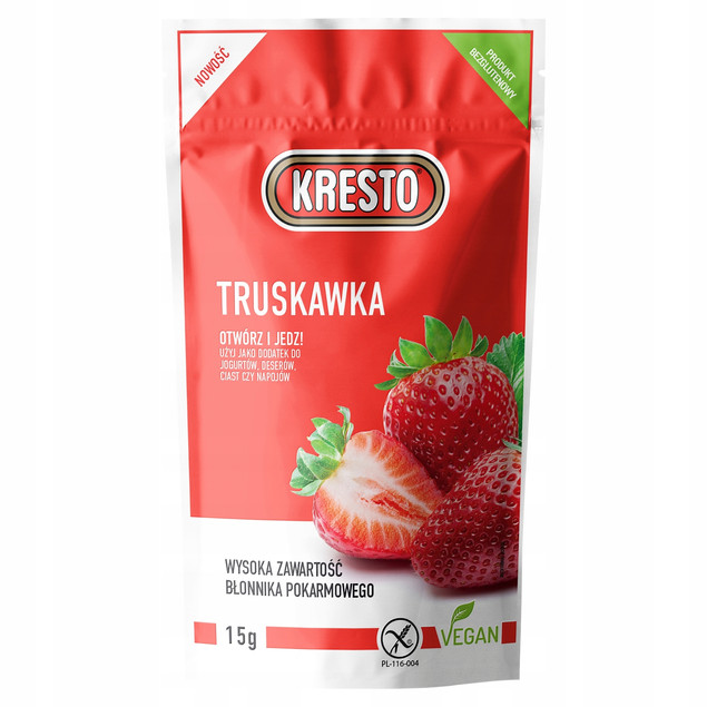 Truskawki liofilizowane 15 g – KRESTO