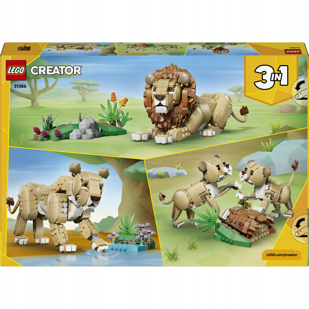 LEGO Creator 3w1 31386 Dumny Lew Dzikie Zwierzęta
