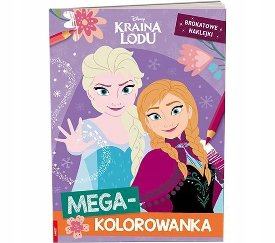 Kraina Lodu. Megakolorowanka. Brokatowe naklejki Praca zbiorowa