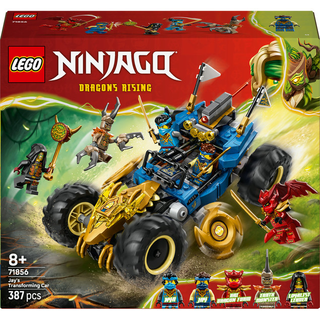 Klocki LEGO Ninjago 71856 Jay Transformujący się Samochód Mech Smoka 387 el.