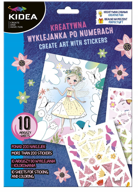 Wyklejanka Po Numerach Metaliczna MAGICZNY ŚWIAT Kreatywna Kidea