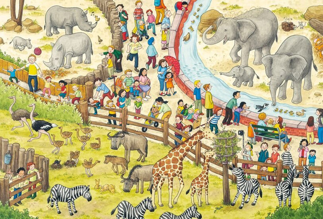 Puzzle Schmidt Spiele 3x48 el. Zabawa w Zoo dla Dzieci 3+