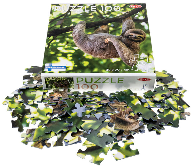 Puzzle 100 Tactic Leniwiec Wiszący na Drzewie 42x29,7 cm