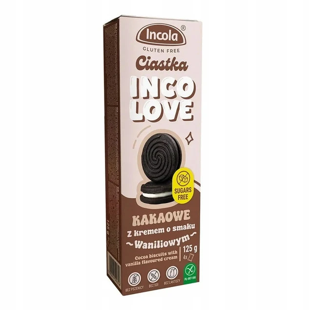 Incola ciastka kakaowe bez cukru