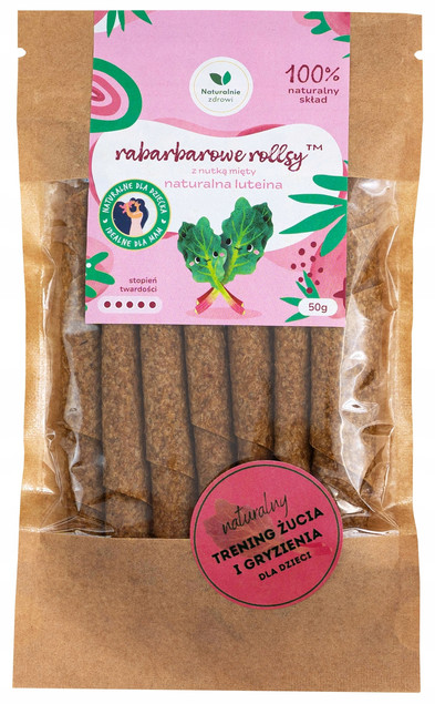 Rollsy rabarbarowe 50g Naturalnie Zdrowi