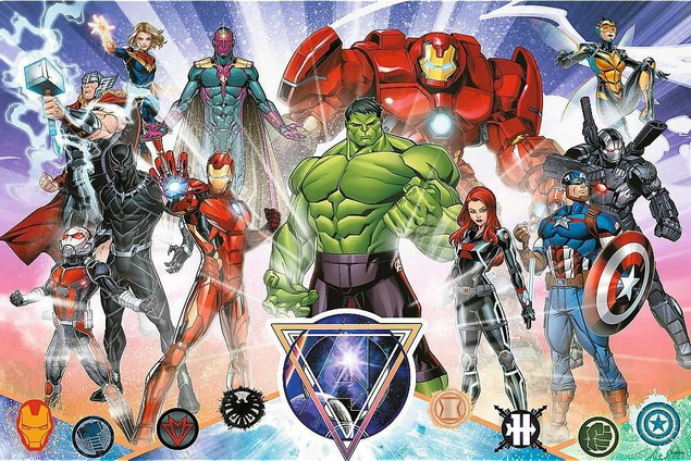 PUZZLE SUPER SHAPE XL 160 ODWAGA AVENGERS MARVEL