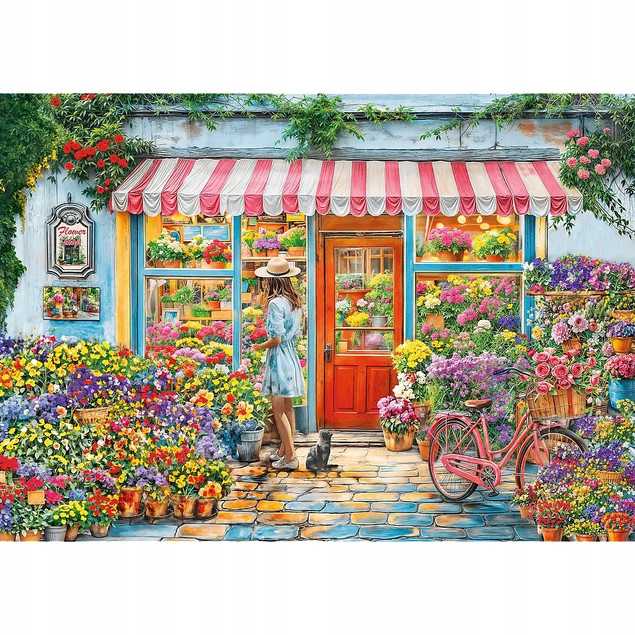 Puzzle 1000 elementów Kwiaciarnia – Kolorowy Sklep z Kwiatami
