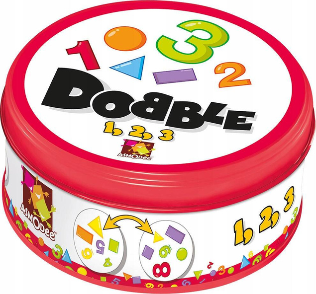 Dobble 1 2 3 Dooble Duble Doble Gra Karciana Rodzinna 3+ Rebel 8085