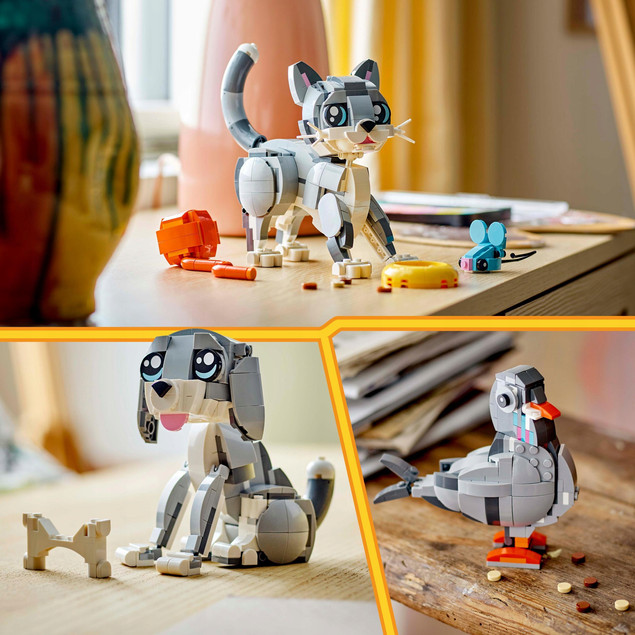 LEGO Creator 3 w 1 31163 Figlarny Kotek - Kot, Pies, Gołąb