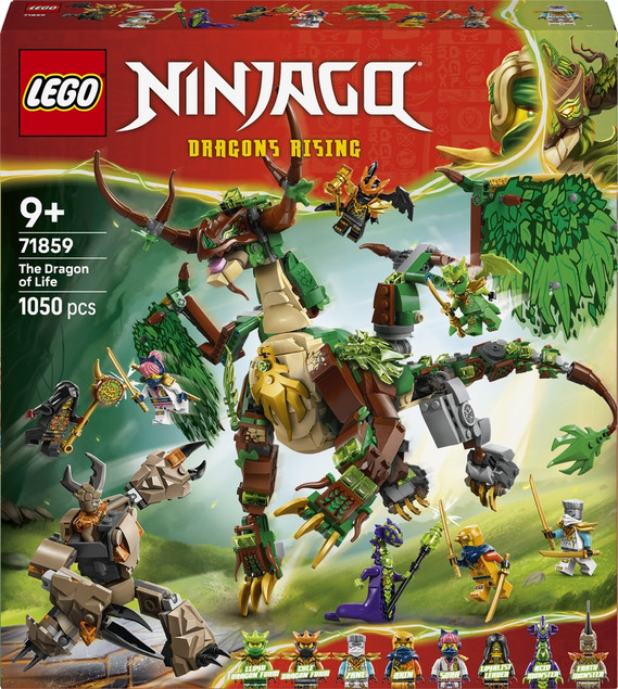 LEGO Ninjago Smok Życia (71859) – Zestaw z 8 Figurkami i Robotem, 1050 el., od 9 lat