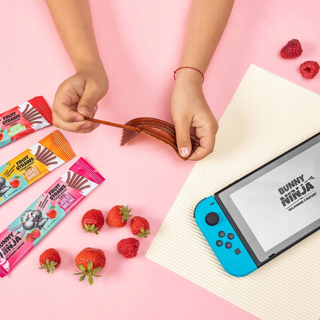 BUNNY NINJA Straws przekąska owocowa dla dzieci MIX 3 Smaki