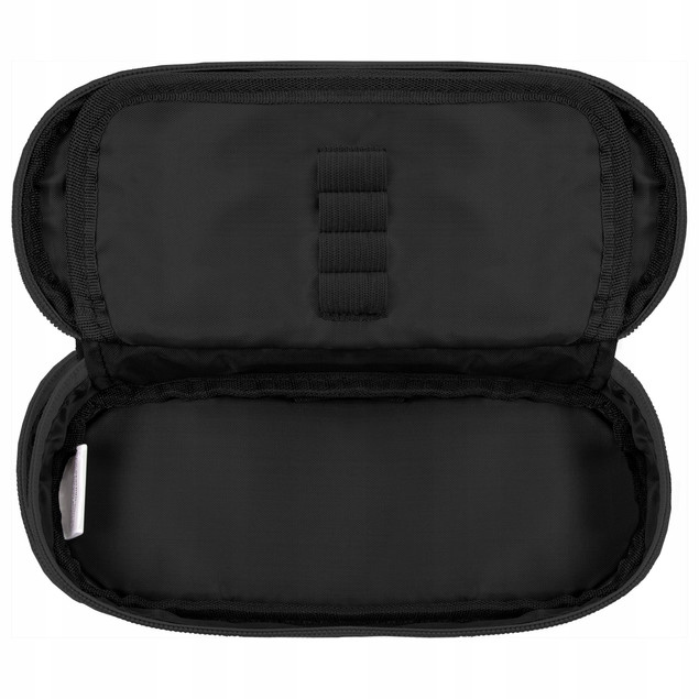 Piórnik BackUp Brokatowe Serca – czarny różowy, 23×9×5 cm