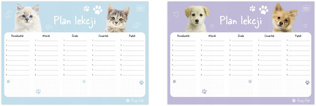 Plan lekcji A4 Puppy Sign Interdruk 10/