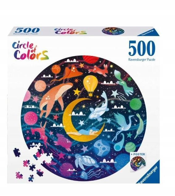 Okrągłe puzzle Krąg kolorów: Marzenia 500 elementów