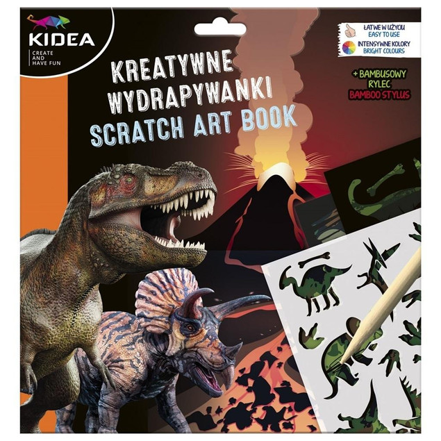 Kreatywna wydrapywanka z szablonami Kidea