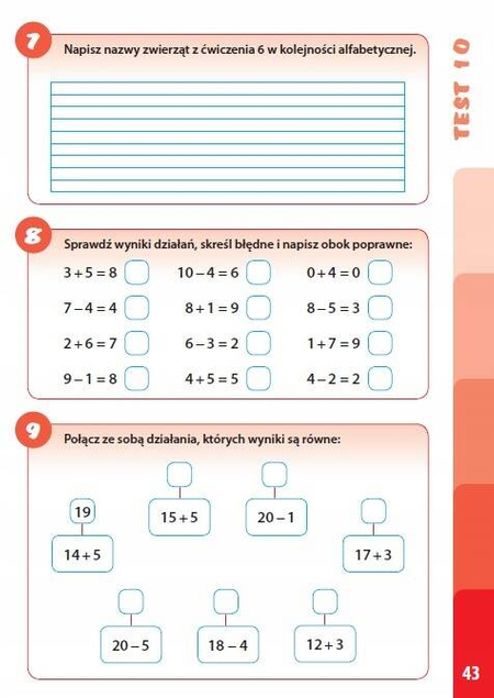 TESTY 1 PRZYKŁADY TESTÓW SPRAWDZAJĄCYCH DLA KL. 1 WYD. PRYZMAT