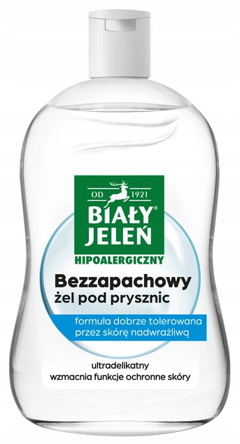 Biały Jeleń żel pod prysznic bezzapachowy