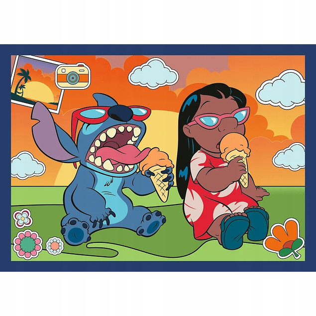 Trefl Puzzle Lilo & Stitch 4x88 el. Kosmiczny Stitch + Plakat Kolekcjonerski