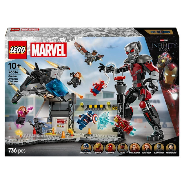 LEGO Super Heroes 76314 Kapitan Ameryka: Wojna bohaterów- bitwa