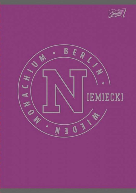 Zeszyt tematyczny JĘZYK NIEMIECKI A5 w kratkę 60 kartek UNIPAP ze ściągą