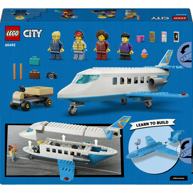 LEGO City Samolot Pasażerski 60492 Zestaw dla Dzieci 4+