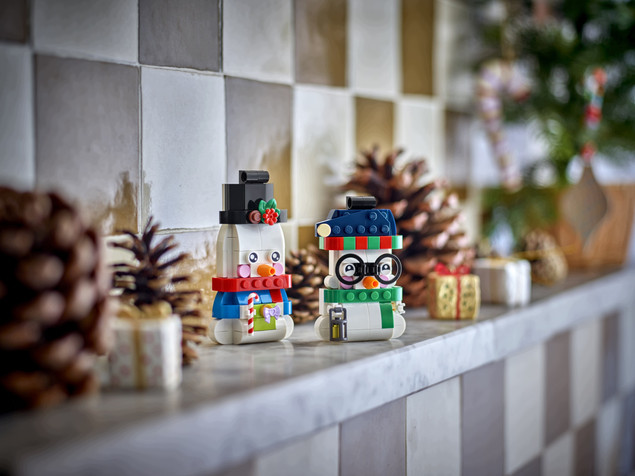 LEGO 40812 Dekoracyjne Bałwanki – Świąteczne Ozdoby Choinkowe