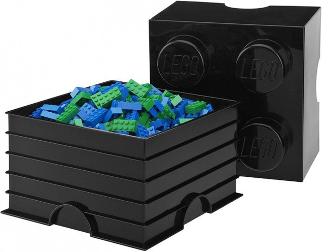 LEGO Pojemnik na Klocki Storage Brick 4 Czarny 25x25x18cm