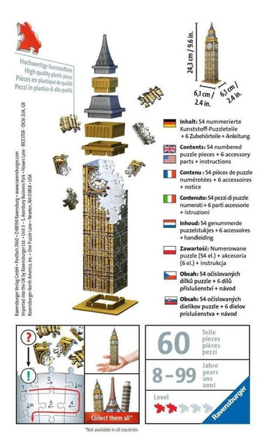 Puzzle 3D Ravensburger Minis Collection Big Ben 60 el. 112463