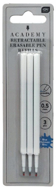 Długopis Wymazywalny Niebieski Interdruk 0.5mm Ścieralny