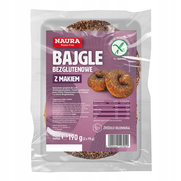 NAURA bajgle bezglutenowe z makiem