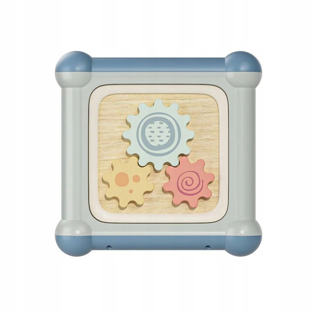 Kostka Edukacyjna Topbright Drewniana Wielofunkcyjna 10w1 Multicolor 12m+