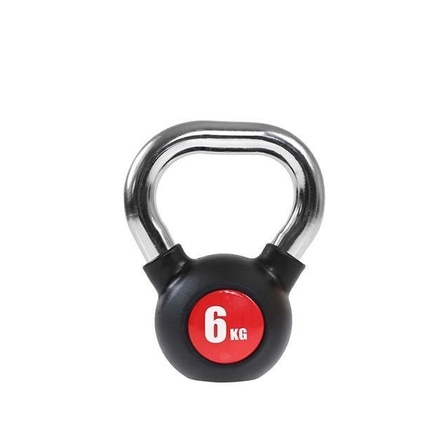 17031 KGC-6 KETTLEBELL GUMA Z CHROMOWANĄ RĄCZKĄ 6 KG HMS