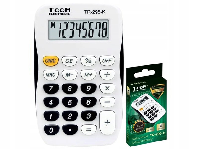 Kalkulator Kieszonkowy Biurowy TOOR TR-295-K