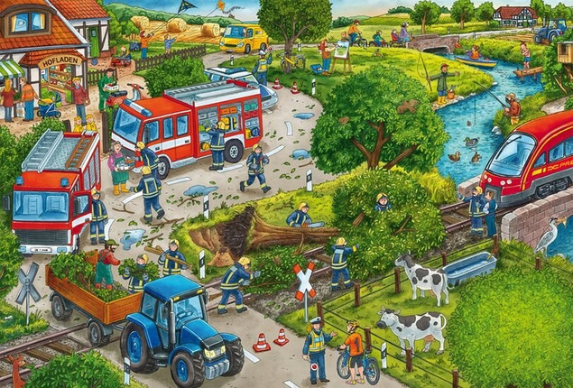 Puzzle Straż Pożarna 3x24 elementy Schmidt Spiele dla Dzieci 3+