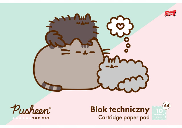 Blok Techniczny A4 PUSHEEN 10 Kartek Kot Kotek Majewski 58037